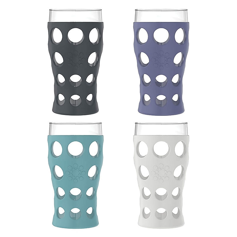 Lifefactory Cup with Protective Silicone Sleeves, Assorted Colors, 20 oz. (LG721MC4) image 1