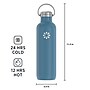 Lifefactory Stainless Steel Double Wall Insulated Water Bottle, 32 oz., Dark Denim (LIFLS365MDD4)~#|#~sp174246623_sc7