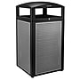 Alpine Industries Steel Outdoor Trash Can with Dome Lid, 40 Gallon, Silver (471-40-SIL)~#|#~sp174326506_sc7