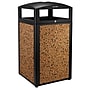 Alpine Industries Steel Outdoor Trash Can with Ashtray Dome Lid, 40 Gallon, Stone (472-40-STO)~#|#~sp174326523_sc7