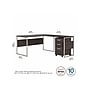 Bush Business Furniture Hybrid 60"W L Shaped Table Desk with Mobile File Cabinet, Storm Gray (HYB029SGSU)~#|#~sp174331050_sc7