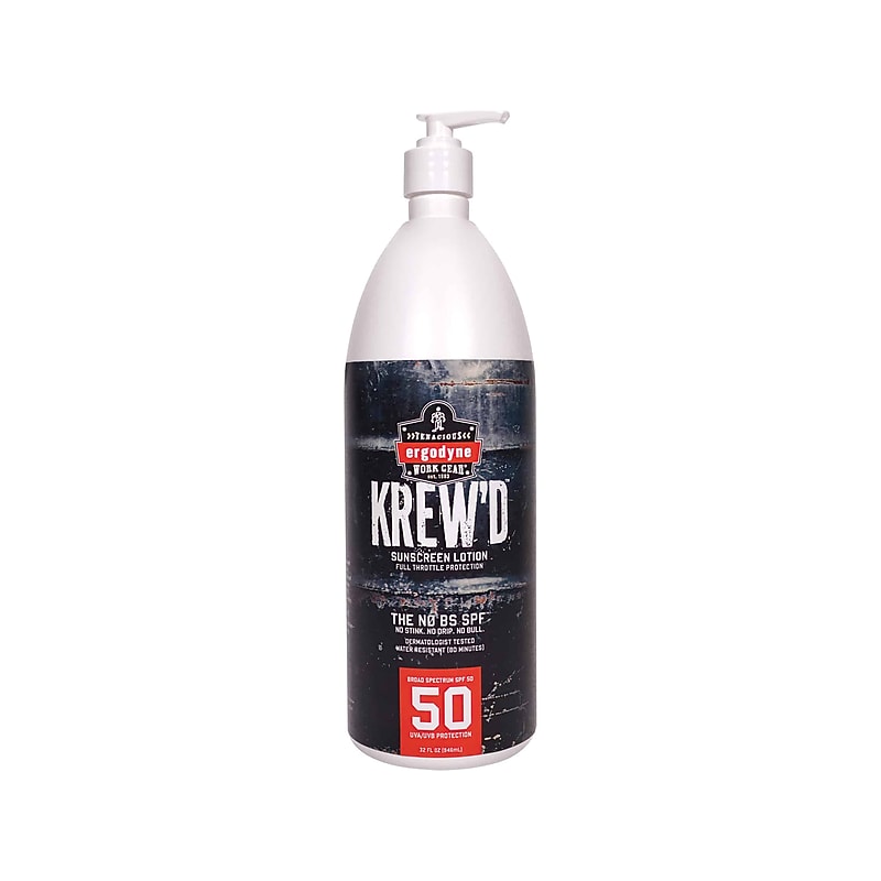 Ergodyne KREW'D Sunscreen Lotion, SPF 50, 32 Oz. (16635) image 1