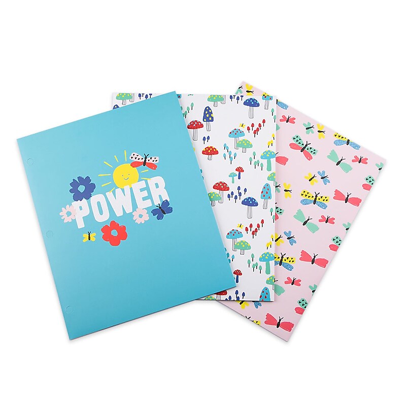 Pep Rally 3-Hole Punched 2 Pocket Presentation Folder, Assorted (60612) image 1