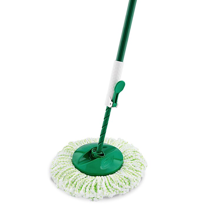 Libman Tornado Microfiber Spin Mop & Bucket, Green/White (1283001