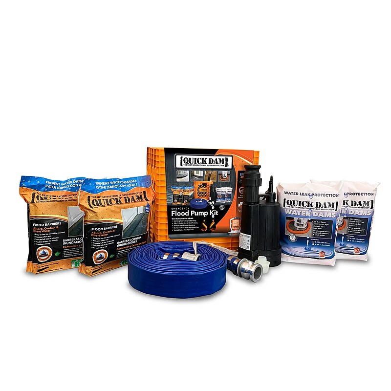 Quick Dam 7-Piece Multipurpose Emergency Flood Pump Kit (QDPK3) image 1