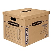 Bankers Box Smoothmove 19" x 15.5" x 14.5" Classic Moving Boxes, Medium, 32 ECT, Kraft, 8/Carton (7717201)
