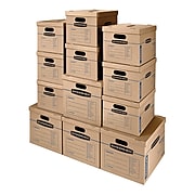 Bankers Box Smoothmove Classic Moving Boxes Kit, 32 ECT, Kraft, 8 Small/4 Medium/Carton (7716401)