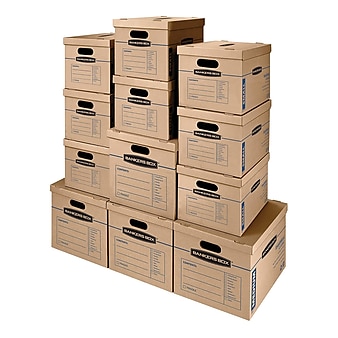 Bankers Box® SmoothMove 19" x 14.5" x 15.5" Moving Box, Kraft, 12/Carton (7716401)