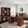 Bush Furniture Saratoga 66"W Executive Desk with Drawers, Harvest Cherry/Black (EX45666-03K)~#|#~sp174736777_sc7