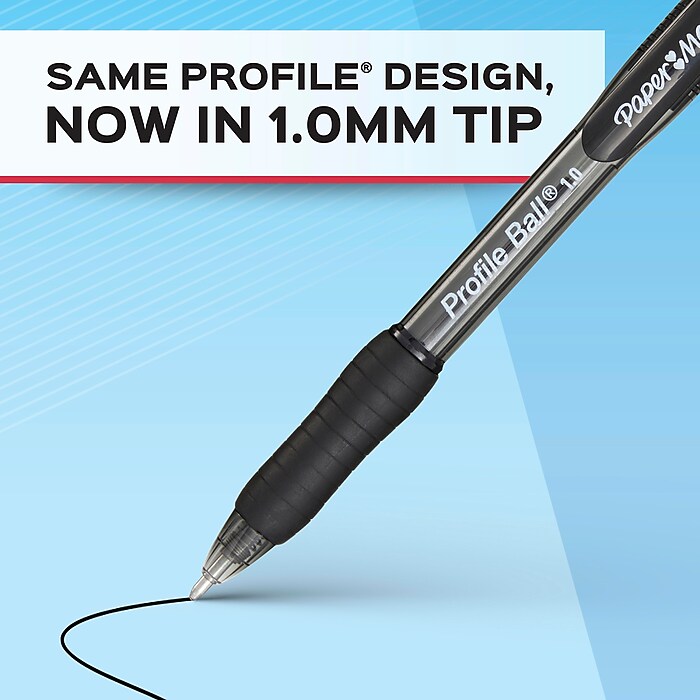 Paper Mate Profile Retractable Ballpoint Pen, Medium Point, Black