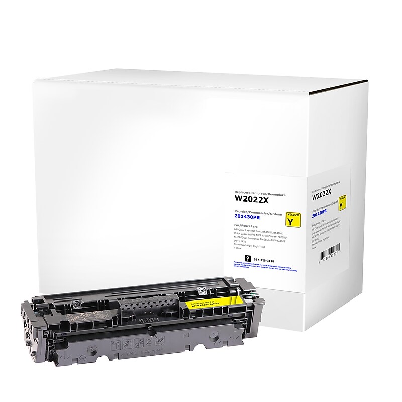 CIG Remanufactured Yellow High Yield Toner Cartridge Replacement for HP 414X (W2022X) image 1