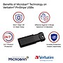 Verbatim PinStripe 32GB USB 3.2 Type A Flash Drive, Black (49317)~#|#~sp175279330_sc7