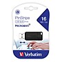 Verbatim PinStripe 16GB USB 2.0 Type A Flash Drive, Black (49063)~#|#~sp175279421_sc7