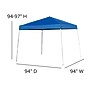 Flash Furniture Portable Tailgate/Event Tent Set, Blue, 6 Piece (JJ88183Z4LE3BW)~#|#~sp175460139_sc7