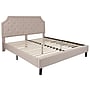 Flash Furniture Brighton Platform Bed in Beige Fabric and Pocket Spring Mattress, King (SLBM104)~#|#~sp175476880_sc7