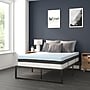 Flash Furniture Leo Platform Bed Frame with 10" Pocket Spring Mattress and 3" Memory Foam Topper, Full (XUBD10PSM3M35F)~#|#~sp175481988_sc7