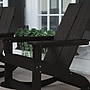 Flash Furniture Finn All-Weather 2-Slat Poly Resin Wood Rocking Adirondack Chair, Black (JJC14709BK)~#|#~sp175482773_sc7