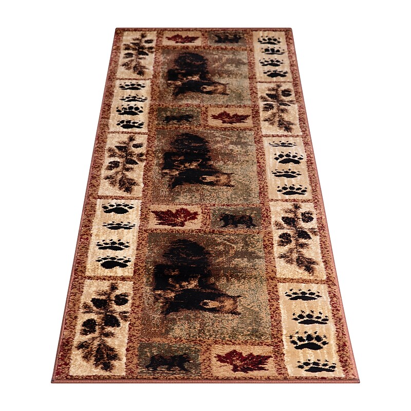 Flash Furniture Vassa Collection 2' x 7' Runner Area Rug, Machine Made, Olefin/Jute, Brown (OKRRG111427BN) image 1