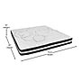 Flash Furniture Leo Platform Bed with 10" Pocket Spring Mattress and 2" Memory Foam Topper, King (XUBD10PSM2M35K)~#|#~sp175484835_sc7