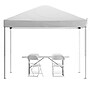 Flash Furniture Portable Tailgate/Event Tent Set, White, 6 Piece (JJ10183Z4LE3WW)~#|#~sp175484859_sc7