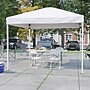 Flash Furniture Portable Tailgate/Event Tent Set, White, 6 Piece (JJ10183Z4LE3WW)~#|#~sp175484941_sc7
