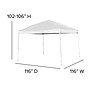 Flash Furniture Portable Tailgate/Event Tent Set, White, 6 Piece (JJ10183Z4LE3WW)~#|#~sp175484998_sc7