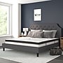 Flash Furniture Brighton Platform Bed in Dark Gray Fabric and Pocket Spring Mattress, King (SLBM1016)~#|#~sp175485076_sc7