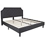 Flash Furniture Brighton Platform Bed in Dark Gray Fabric and Pocket Spring Mattress, King (SLBM1016)~#|#~sp175485133_sc7