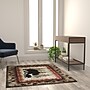 Flash Furniture Ursus Collection 4' x 5' Rectangle Area Rug, Machine Made, Olefin/Jute, Brown (KPRGB394045BN)~#|#~sp175485257_sc7