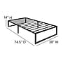 Flash Furniture Leo Platform Bed Frame with 12" Pocket Spring Mattress and 3" Memory Foam Topper, Twin (XUBD12PSM3M35T)~#|#~sp175489129_sc7
