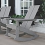 Flash Furniture Finn All-Weather 2-Slat Poly Resin Wood Rocking Adirondack Chair, Gray (JJC14709GY)~#|#~sp175504336_sc7