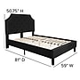 Flash Furniture Brighton Platform Bed in Black Fabric and Pocket Spring Mattress, Full (SLBM106)~#|#~sp175507360_sc7