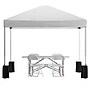 Flash Furniture Portable Tailgate/Event Tent Set, White, 6 Piece (JJ10P183Z4LE3WW)~#|#~sp175510345_sc7