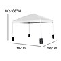 Flash Furniture Portable Tailgate/Event Tent Set, White, 6 Piece (JJ10P183Z4LE3WW)~#|#~sp175510538_sc7