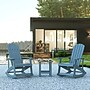Flash Furniture Savannah All-Weather Poly Resin Wood Adirondack Rocking Chairs w/ Side Table, Sea Foam, 3/Set (JJC147052T141SM)~#|#~sp175519291_sc7