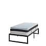 Flash Furniture Leo Platform Bed Frame with 12" Pocket Spring Mattress and 2" Memory Foam Topper, Twin (XUBD12PSM2M35T)~#|#~sp175519387_sc7