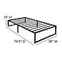 Flash Furniture Leo Platform Bed Frame with 12" Pocket Spring Mattress and 2" Memory Foam Topper, Twin (XUBD12PSM2M35T)~#|#~sp175519409_sc7