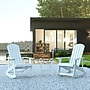 Flash Furniture Savannah All-Weather Poly Resin Wood Adirondack Rocking Chairs with Side Table, White, 3/Set (JJC147052T141WH)~#|#~sp175519422_sc7