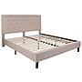 Flash Furniture Roxbury Platform Bed in Beige Fabric and Pocket Spring Mattress, King (SLBM1020)~#|#~sp175522035_sc7