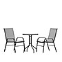 Flash Furniture Brazos Outdoor Patio Dining Set with 23.75" Round Table and 2 Flex Comfort Stack Chairs, Gray (TLH0701303CGY)~#|#~sp175524656_sc7