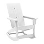 Flash Furniture Finn All-Weather 2-Slat Poly Resin Wood Rocking Adirondack Chair, White (JJC14709WH)~#|#~sp175526745_sc7