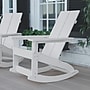 Flash Furniture Finn All-Weather 2-Slat Poly Resin Wood Rocking Adirondack Chair, White (JJC14709WH)~#|#~sp175526750_sc7