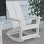 Flash Furniture Finn All-Weather 2-Slat Poly Resin Wood Rocking Adirondack Chair, White (JJC14709WH)~#|#~sp175526758_sc7