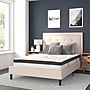Flash Furniture Roxbury Platform Bed in Beige Fabric and Pocket Spring Mattress, Full (SLBM1018)~#|#~sp175526940_sc7