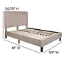 Flash Furniture Roxbury Platform Bed in Beige Fabric and Pocket Spring Mattress, Full (SLBM1018)~#|#~sp175526945_sc7