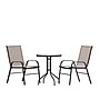 Flash Furniture Brazos Outdoor Patio Dining Set with 23.75" Round Table and 2 Flex Comfort Stack Chairs, Brown (TLH0701303CBN)~#|#~sp175528055_sc7