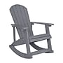 Flash Furniture Savannah All-Weather Poly Resin Wood Adirondack Rocking Chairs with Side Table, Gray, 3/Set (JJC147052T141GY)~#|#~sp175532037_sc7