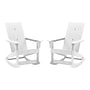 Flash Furniture Finn All-Weather 2-Slat Poly Resin Rocking Adirondack Chair, White, 2/Pack (JJC14709WH2)~#|#~sp175532040_sc7