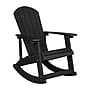 Flash Furniture Savannah All-Weather Poly Resin Wood Adirondack Rocking Chairs with Side Table, Black, 5/Set (JJC147054T141BK)~#|#~sp175535063_sc7