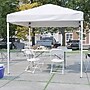 Flash Furniture Portable Tailgate/Event Tent Set, White, 6 Piece (JJ88183Z4LE3WW)~#|#~sp175535190_sc7